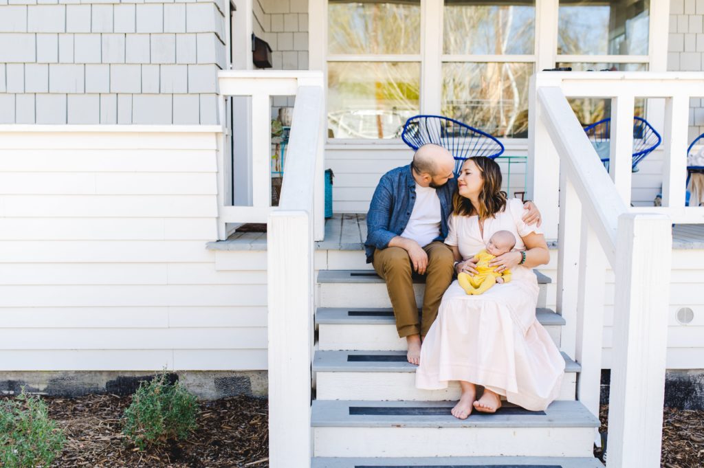 Why is photography expensive? front porch photo during an at home newborn session