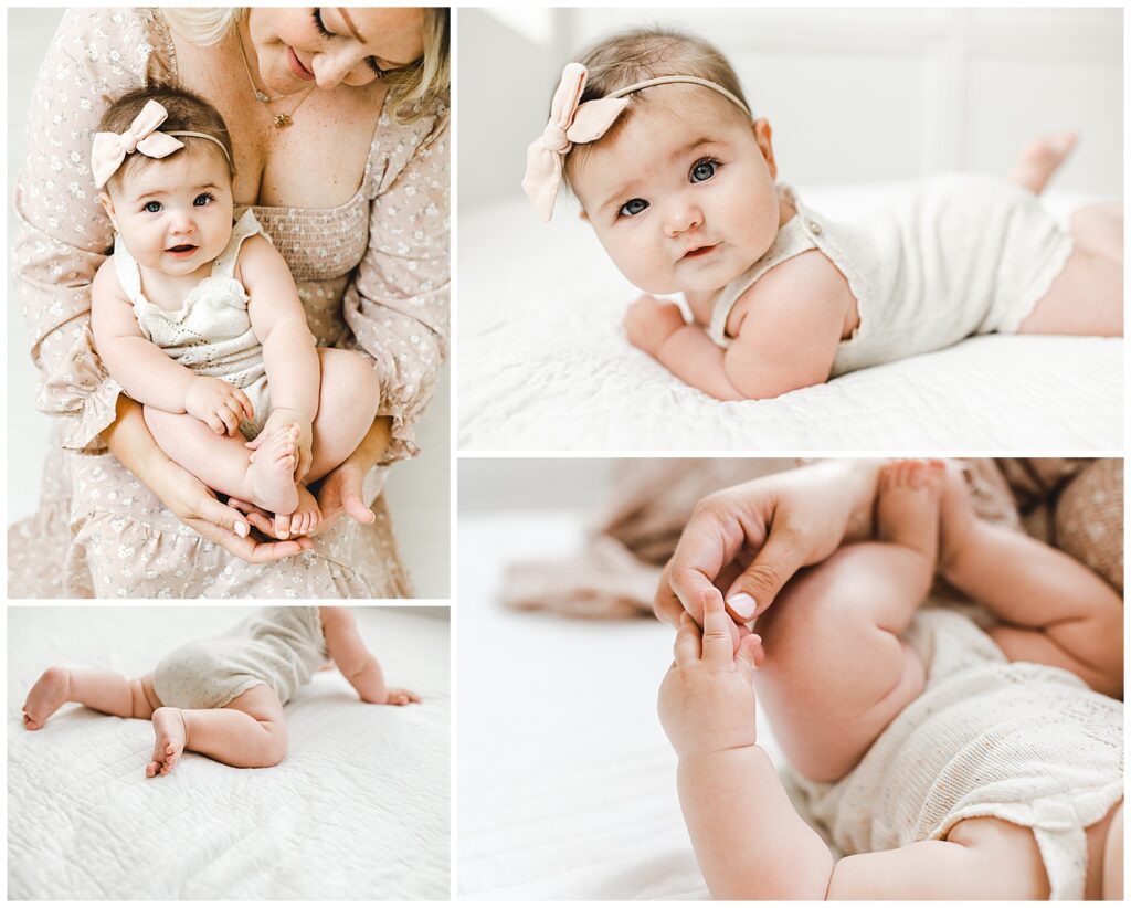 6 month old photos for a baby and her mom.